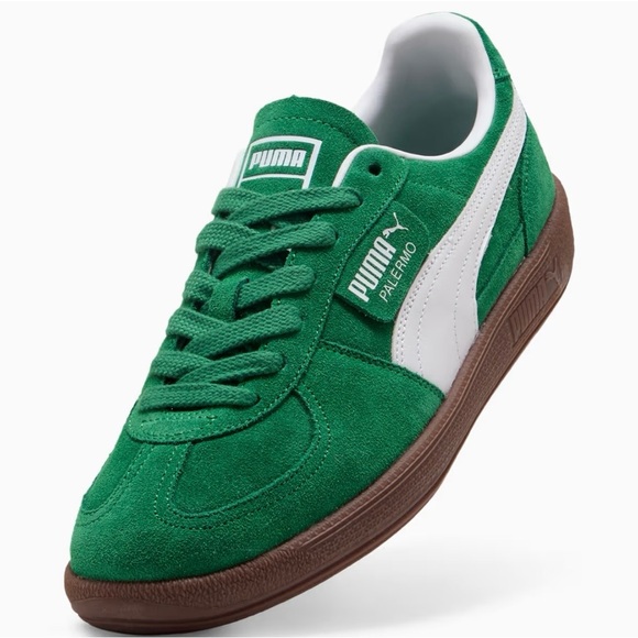 NIB Puma Palermo Green Suede Sneakers Kids 7/Womens 8.5 - Picture 7 of 9